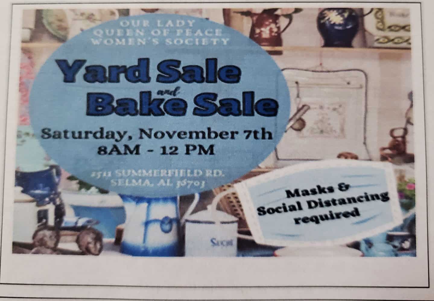 Queen of Peace Yard and Bake Sale