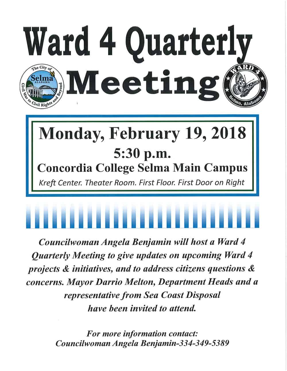 Ward 4 Quarterly Meeting