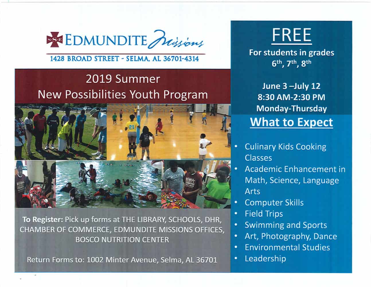 Edmundite Missions2019 New Possibiliies Youth Program Page 2