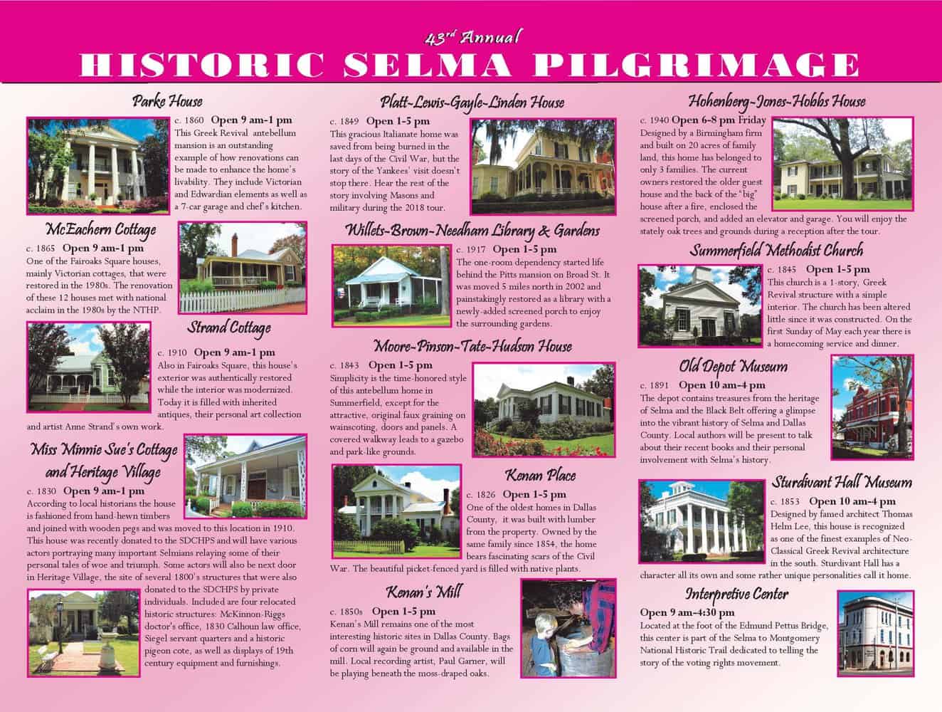 2018 Selma Pilgrimage Brochure Final Page 2