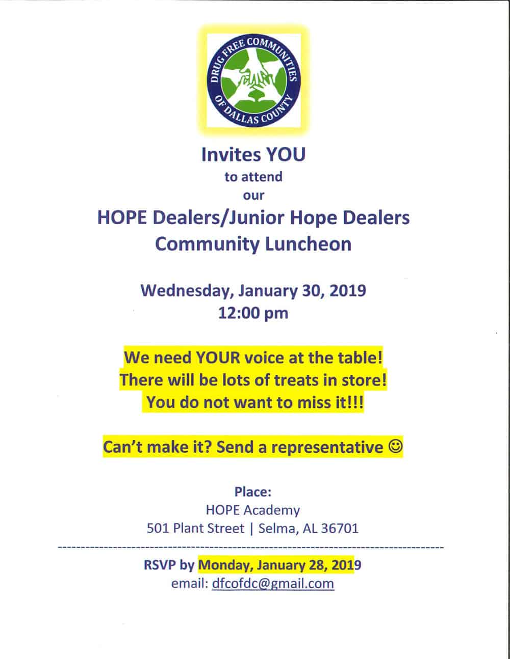 Hope Dealers Junior Hope Dealers Community Luncheon